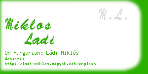 miklos ladi business card