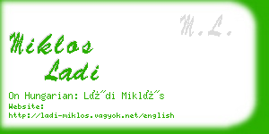 miklos ladi business card